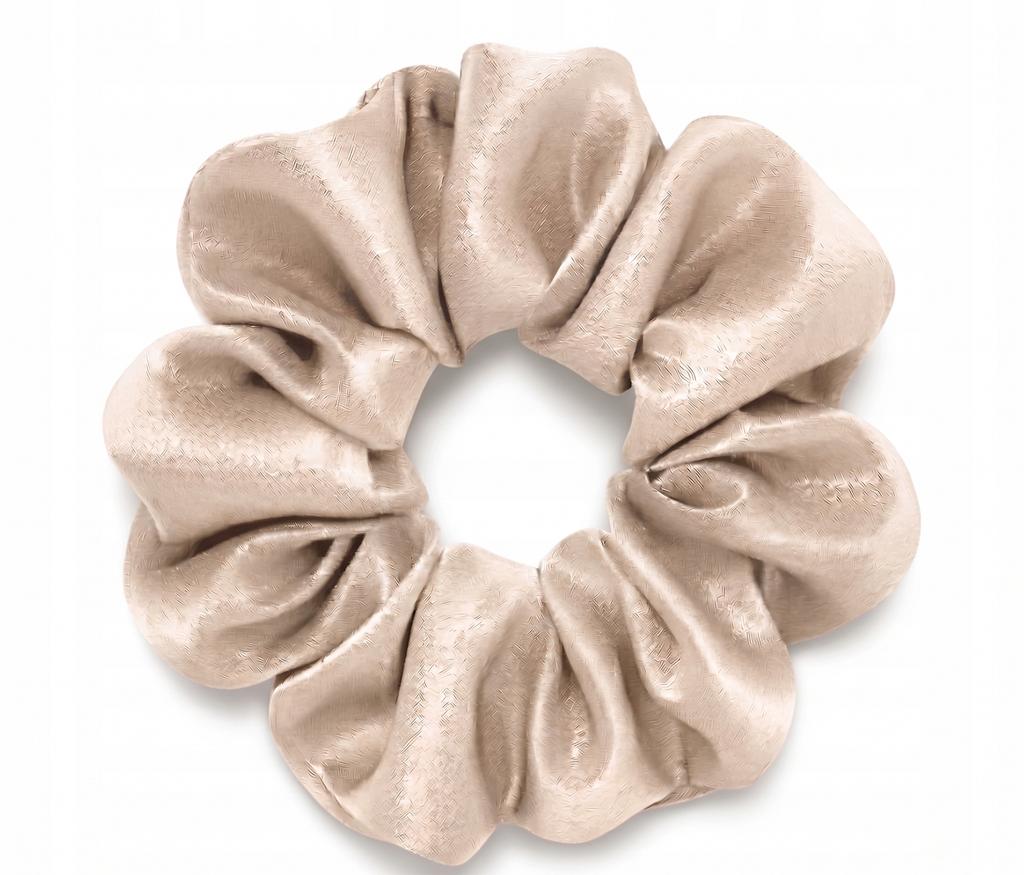 Silk Scrunchie Mulberry 6A Beige M Medium Premium