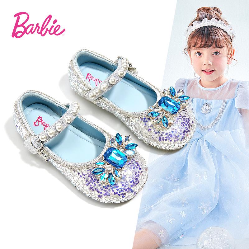 Sparkly Sequin Princess Shoes: 2025 Spring/Autumn Soft Leather Shoes for Girls – Comfortable & Versatile Performance Footwear