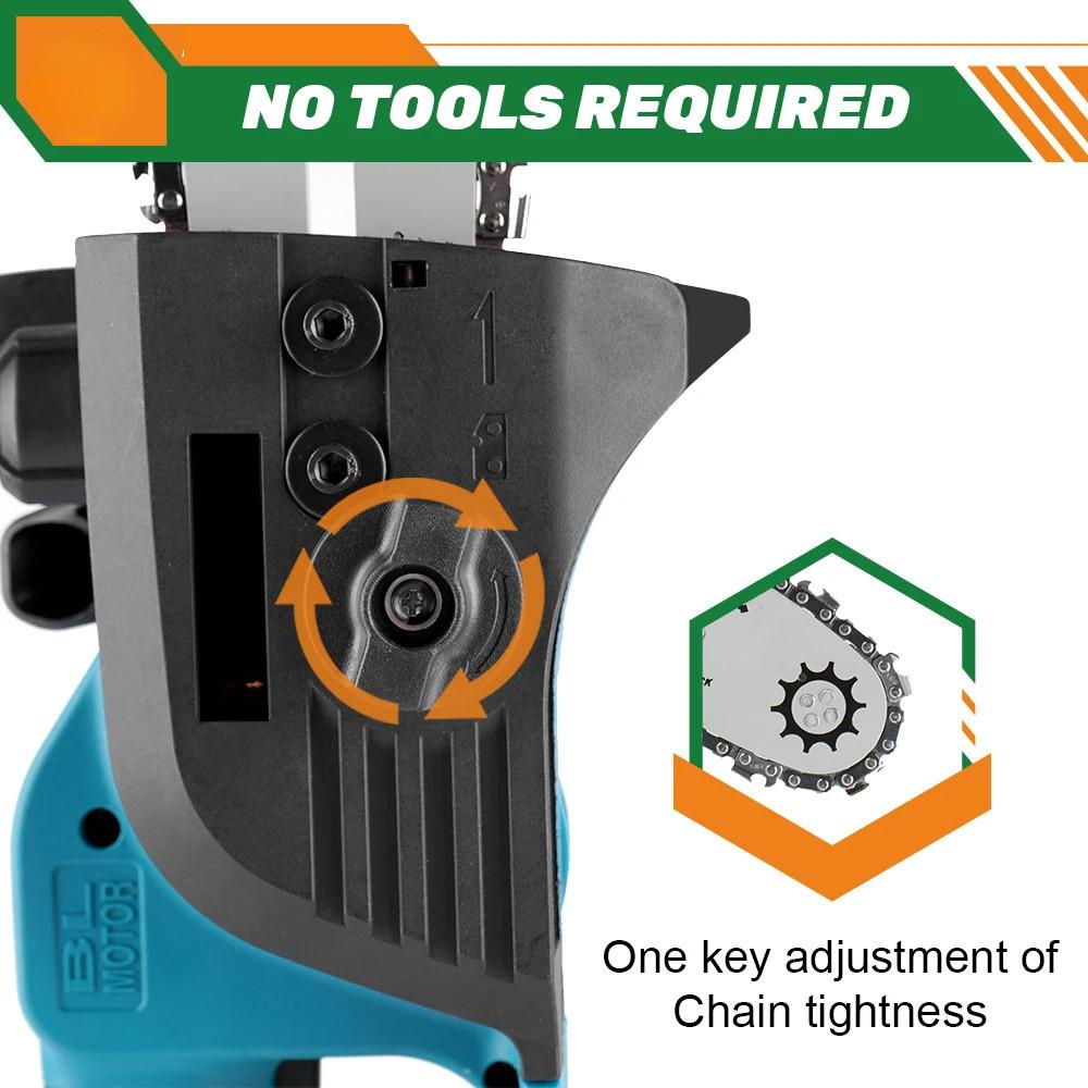 12 Inch Brushless Electric Saw with Oiler LED Digital Display High Battery Capacity Wood Saw Cordless Portable Garden Cutting Tool Machine