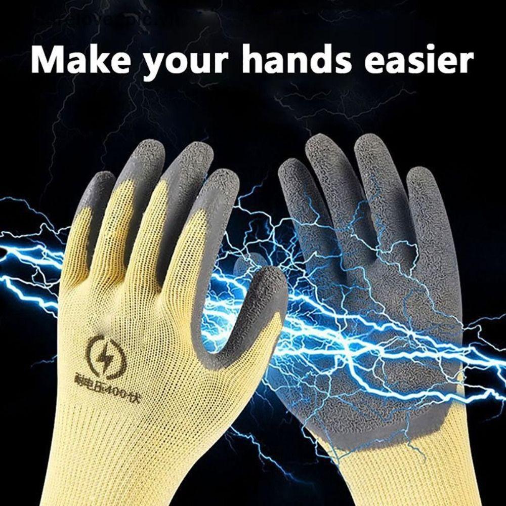 400v Electrician Working Gloves Anti-Electrical Mittens New Rubber Insulating Gloves