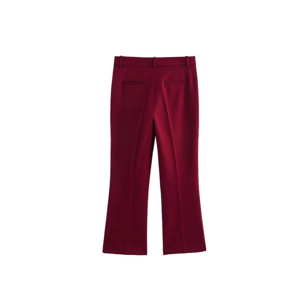 Women's European & American Style V-Neck Sleeveless Vest + Casual Pants Solid Color Set