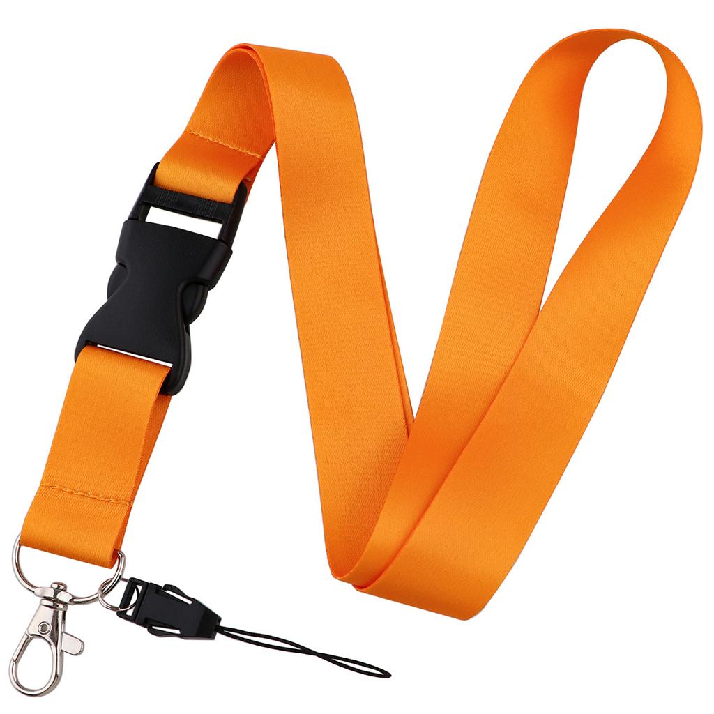 Solid Color Phone Lanyard ID Card Holder Neck Strap Mobile Phone Tag Key Chain