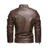Men's Autumn And Winter Men High Quality Fashion Coat Leather Jacket Motorcycle Style Male Business Casual Jackets For Men Black Warm Overcoat