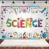 Cartoon Chemical Crazy Science Fun Background Birthday Party Decorations Scientist Physics Experiment Baby Shower Supplies Gifts2673