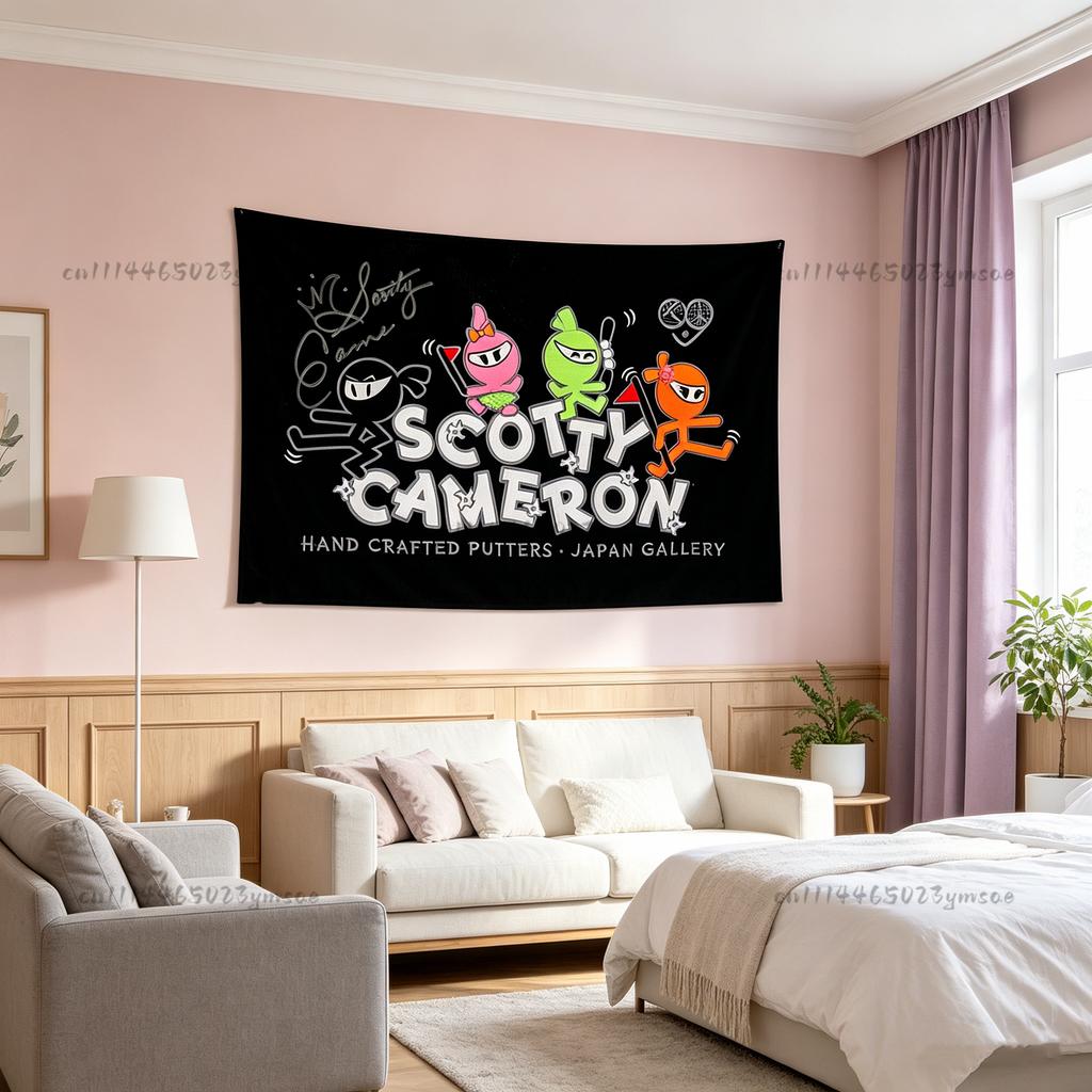 Creative Aesthetic Room Decor Tapestry Golf S-ScoTTY C-CameRONS Anime Wall Hanging Tapestries Home Decor Dorm Art Flags Banners