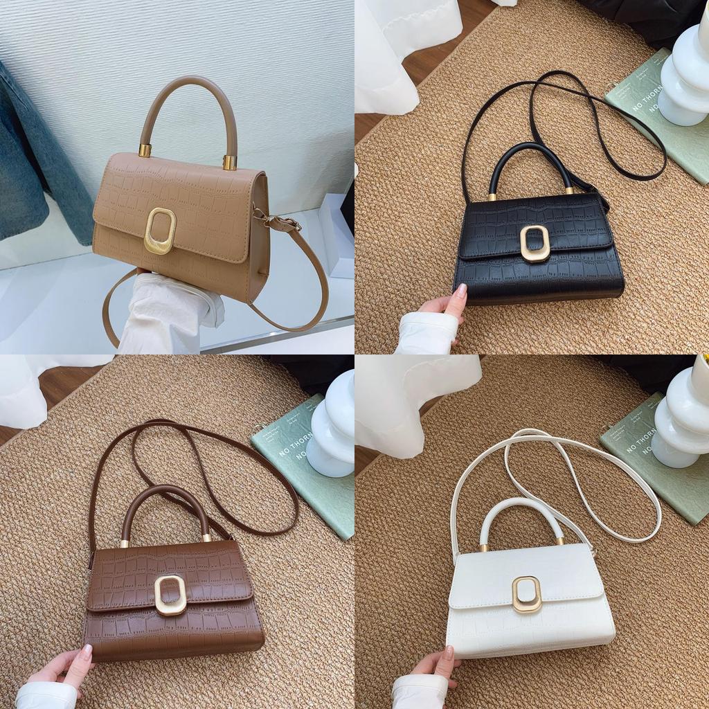 Fashion Pu Small Square Shoulder Bag With Lock Closure For Daily Use
