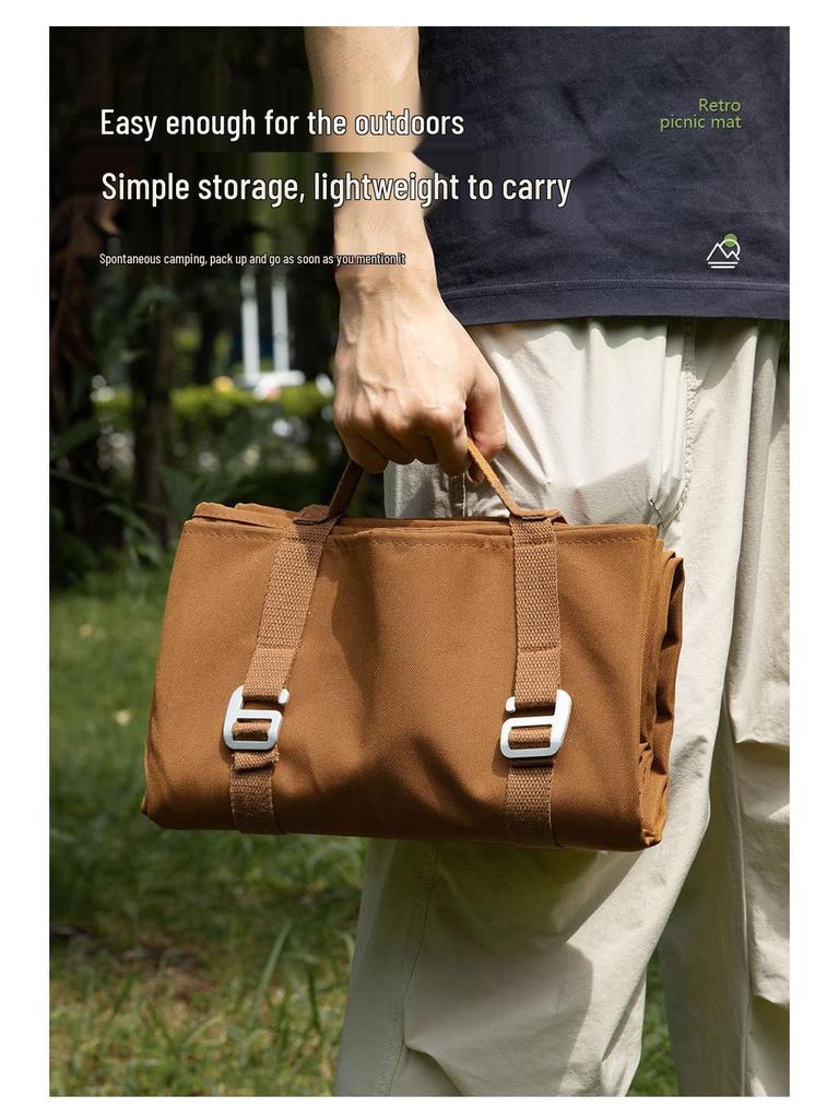 Portable Waterproof Camping Mat: Thick, Foldable, Wear-resistant Oxford Cloth for Outdoor Use