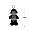 15cm Pet Series Plush Toys Monkey Rhinoceros Panda Chimpanzee Pendant Keychain Stuffed Doll Backpack Pendant Birthday Gifts