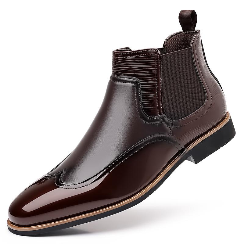 Chelsea Boots für Herren Luxus Retro Herren Stiefelette Klassische Business Kleiderschuhe Designer Britischer Stil High-Top Freizeitschuhe Männlich