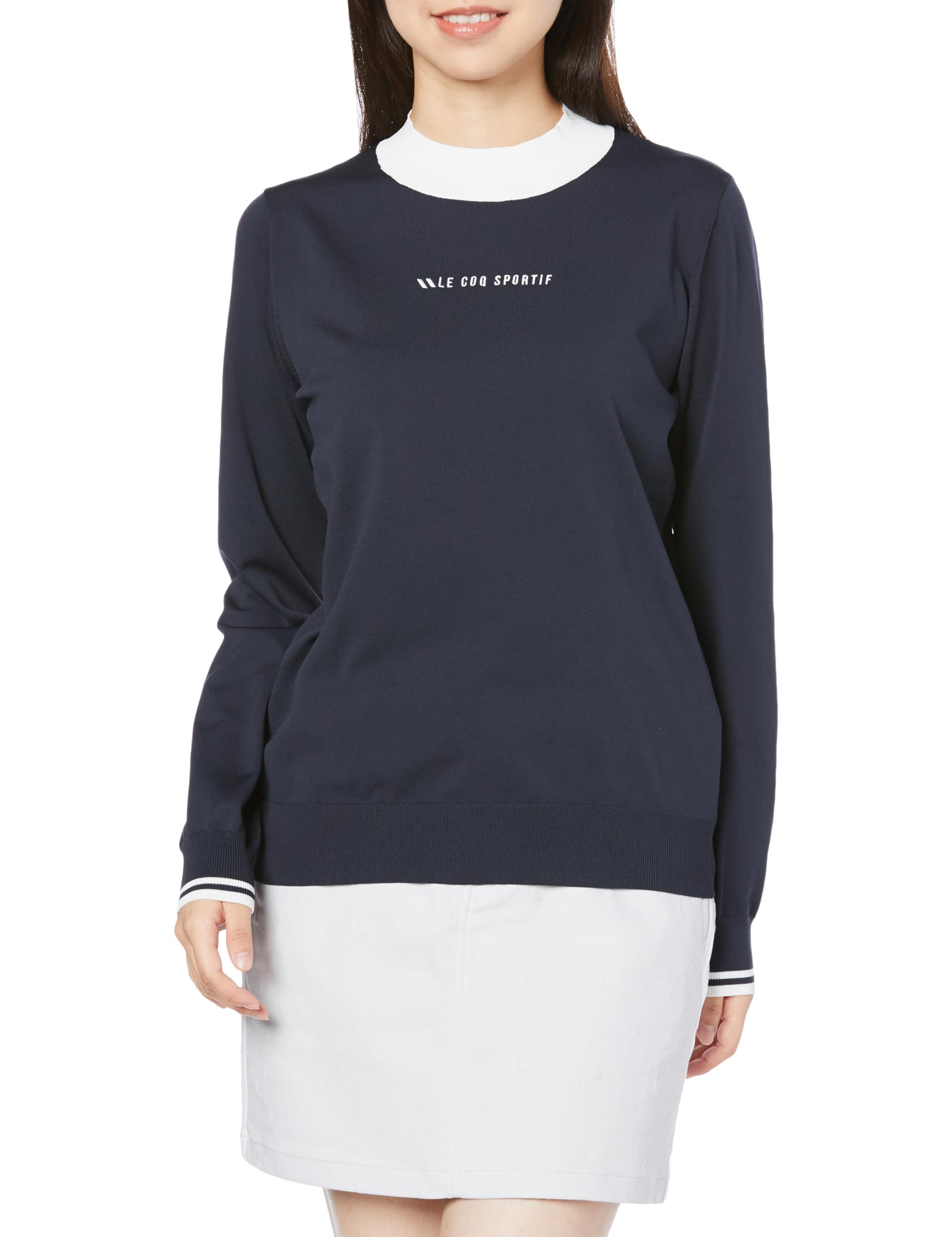 

Le Coq Sportif Golf Sweater Exclusively for Hand Golf Model Navy Blue Women s High-Neck (Available Distribution) - Washable, Sporty, Style,