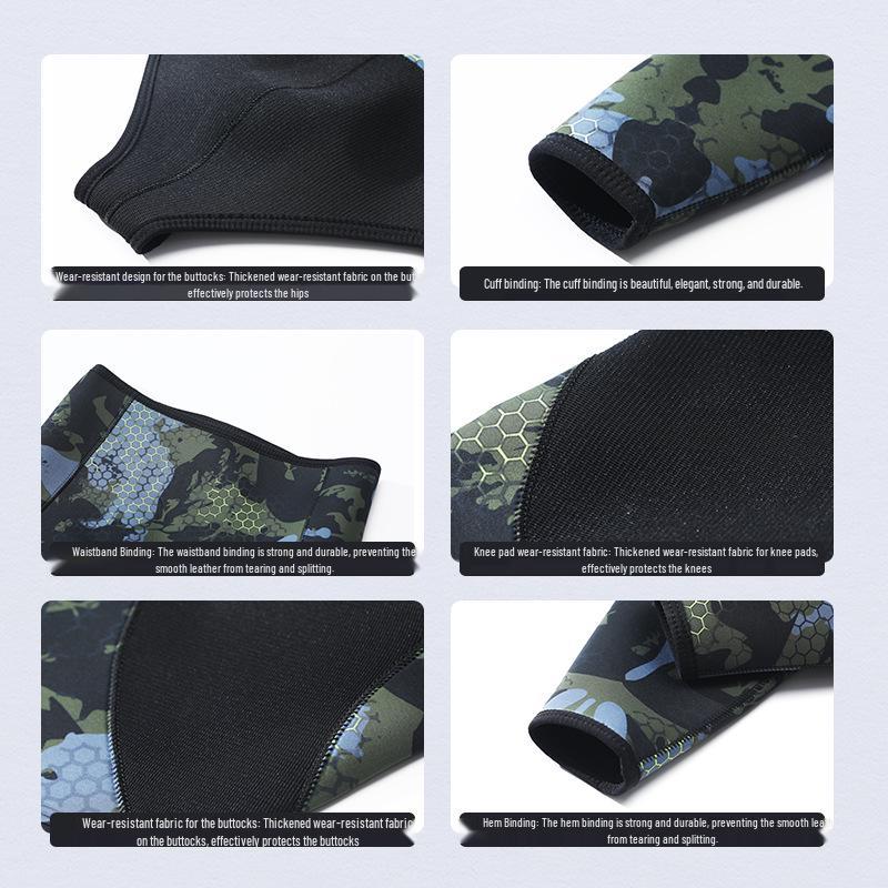Customized 7mm Korean Rubber Wetsuit Set for Freediving, Fishing, Hunting, and Diving - Warm and Separate Suit