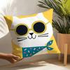 Funny And Surprising Cat Patterns Pillow Case Home Living Room Decoration Linen Pillowcover Pillow Cases Cushion Cover