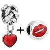 2pcs /Lot Romantic Love Gingerbread Man Beads Fit Original Brand Charms Silver Color Bracelet Women Diy Valentine 'S Day Jewelry