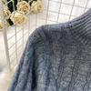 Gray Fashion Turtleneck Sweater Dress For Women New Autumn Winter Chic Long Sleeves A-Line Pullover Loose Knitted Dresses