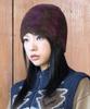 GLACK Gc076 Diamond Checker Hairy Knit Beanie (Brown)