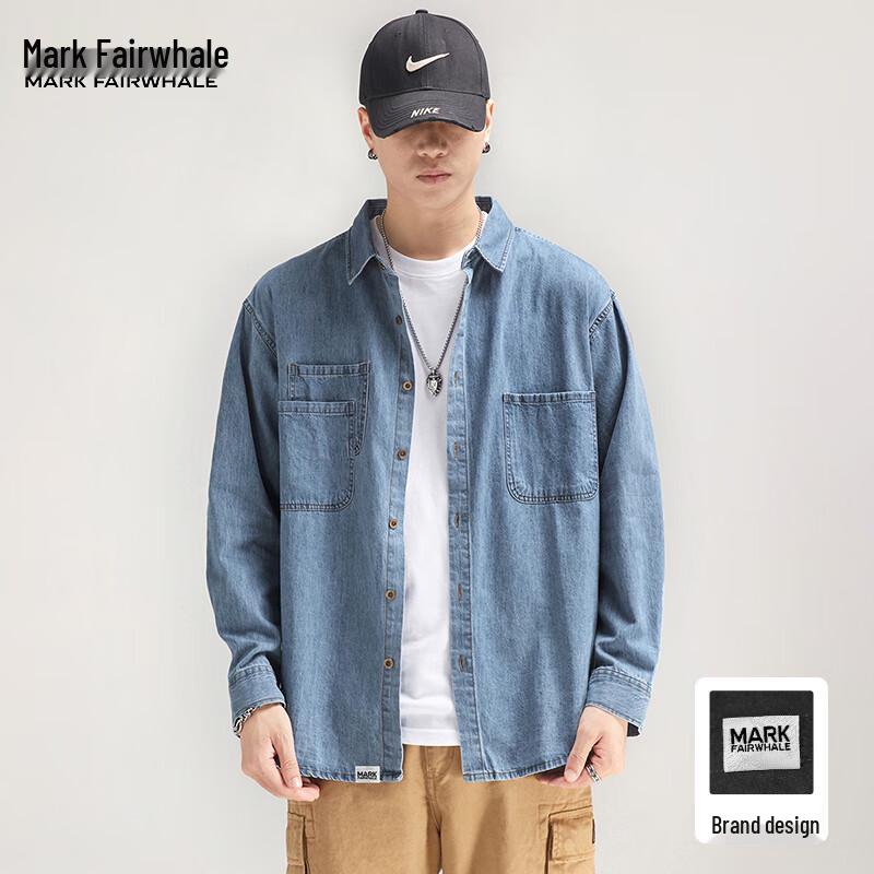 Mark Fairwhale Men's Long-Sleeve Denim Shirt Jacket