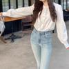 White Shirt Doll Collar New Design Sense Niche Spring Shirt French Style Long Sleeve Top