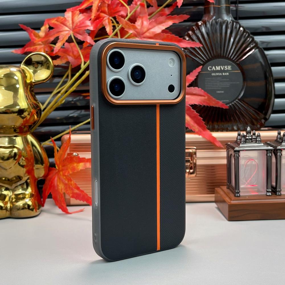 Three-color Leather Patchwork with Magsafe Magnetic Ring Case For iPhone 17 Pro Max 17 Pro Air 16 Pro 15 14 Lens Protect Cover