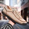 Handmade Leather Men Casual Shoes Outdoor Mens Running Walking Sneakers Breathable Man Loafers Luxury Brand Boat Shoes Size 48