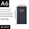 In-Stock 2027 A6 Slim Weekly Planner - English, PU Cover, Portable