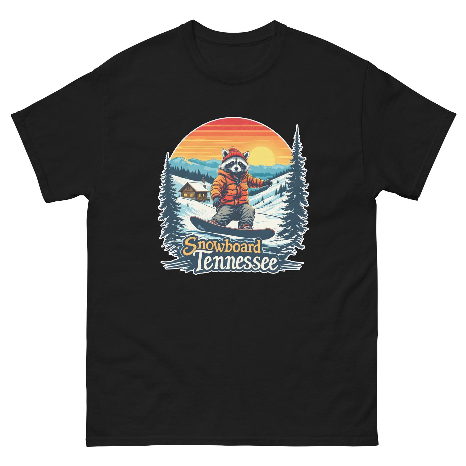 Snowboard Tennessee Raccoon USA Snowboarding Animal T-Shirt XXXL