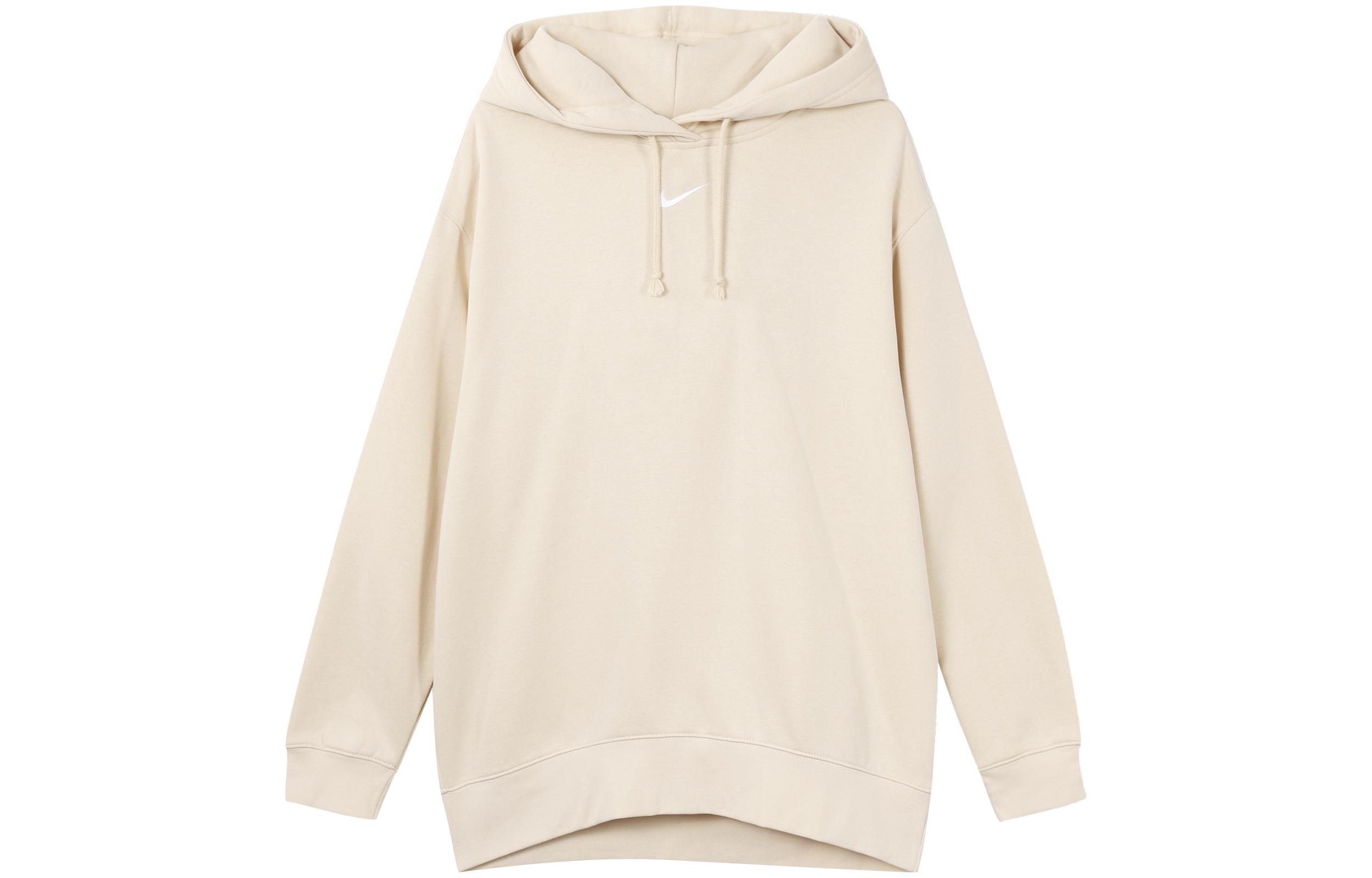 Nike Sweatshirts Women s Beige Hooded Thickened Regular DJ7669-219 L