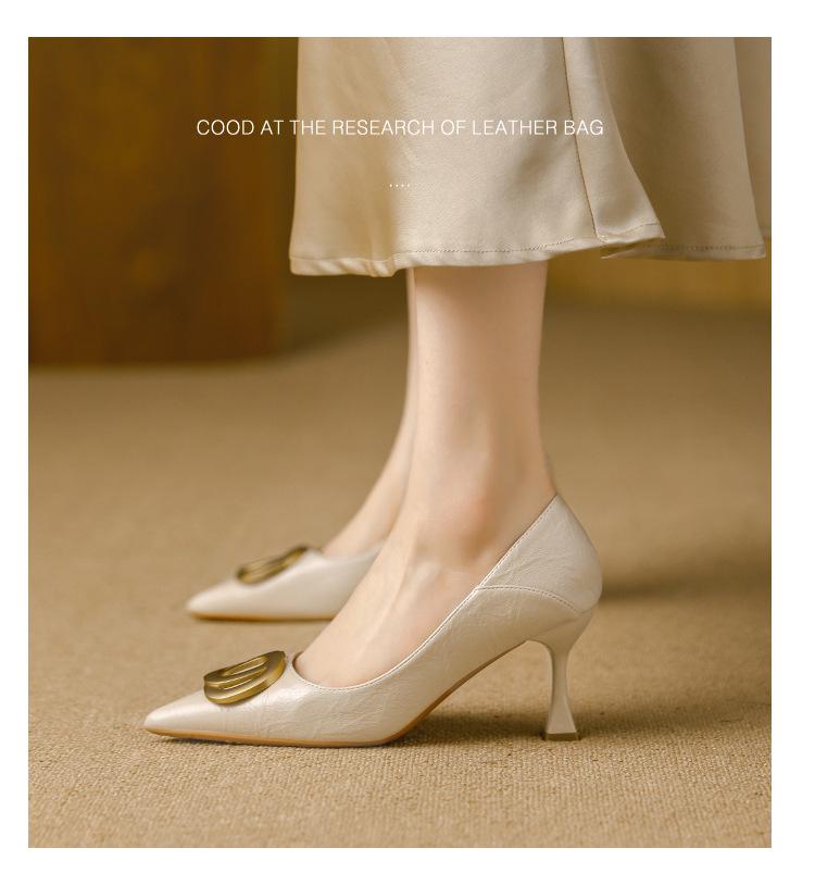 Fuxing 2025 Dámské francouzské lodičky na stiletto podpatku se špičatou špičkou - Elegantní, pohodlné, luxusní design