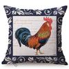 Rural Cock Retro Oil Painting Cushion Cover Nordic Chicken Poster Sofa Decoration Cotton Linen Square Throw Pillow Case Cojines