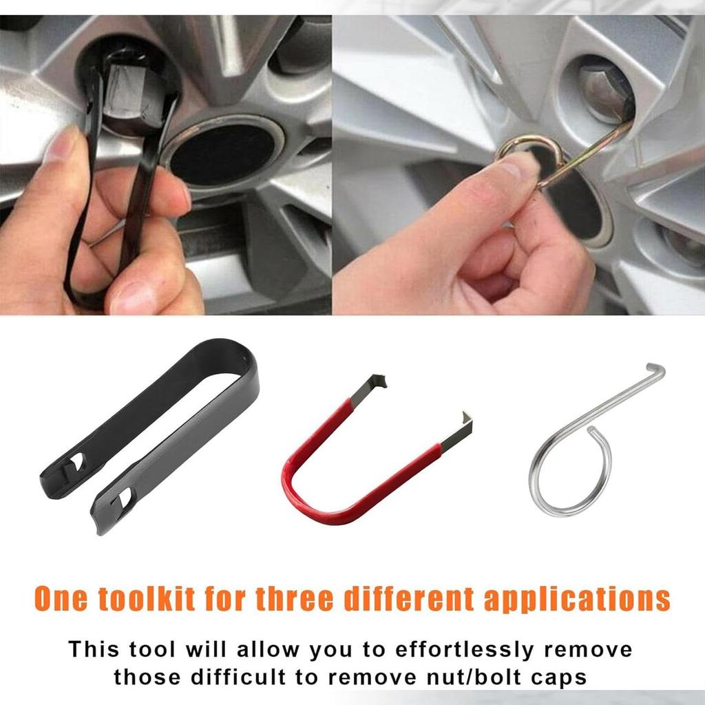 Premium Wheel Bolt Nut Cap Cover Puller Remover Tool Portable Bolt Nut Cap Cover Remover Tool for Tweezers Essentials for Tire Replacement Lockin