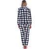 Keanu Womens/Ladies Checkered Fleece Hooded Long Pyjama Set
