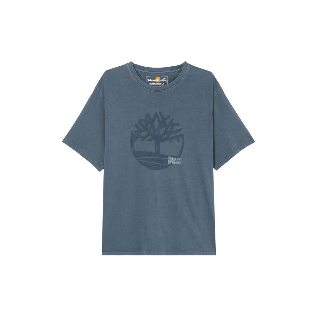 Timberland Casual Comfortable Breathable Loose Round Neck Short Sleeve T-Shirt Men Tops Deep-Indigo A42RF-288