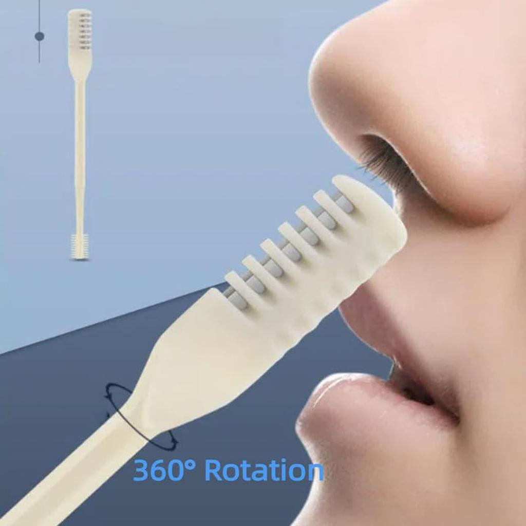 2-in-1 Nasal Hair Cutter, New Double Sided Nose Hair Knife, Nostril Hair Remover Tool, Portable Manual 360° Rotating Nose Hair With Ear For Women Men