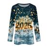 Women's And Winter Round Neck Long Sleeve T-Shirt Printed Top