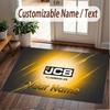 Custom Rug JCB Pattern Print Name Text Soft Non‑Slip Floor Carpet for Home Indoor Decoration
