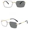 Unisex Business Photochromic Reading Glasses HD Lenses Anti Blue Light Presbyopia Glasses Diopter 0 To +4 0