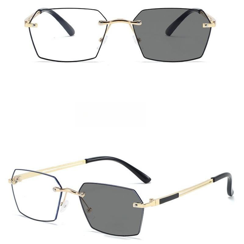 Unisex Business Photochromic Reading Glasses HD Lenses Anti Blue Light Presbyopia Glasses Diopter 0 To +4 0