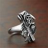 Santa Muerte Ring Stainless Steel Mexican Grim Reaper Our Lady of Holy Death for Men Punk Jewelry