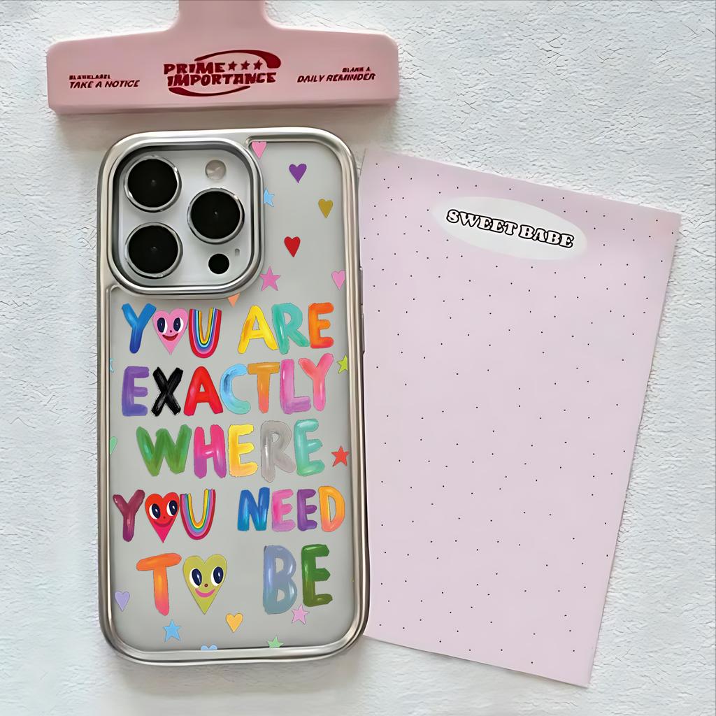 Colorful English Luck Has No Rules Phone Case for iPhone 17 16e 16 15 14 13 12 11 Air Pro Max X 8 7 Plus Luxury Clear Back Cover