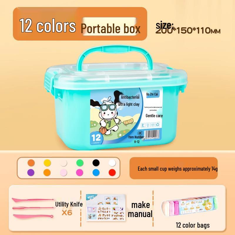 Odorless Food-Grade Clay Modeling Dough for Kids - 24 and 36 Color Sets