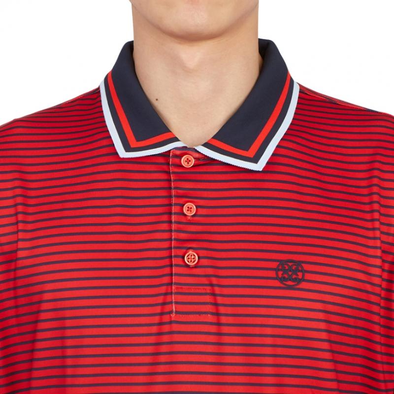 Galleria G Fore Pore Golfwear Męska koszulka z krótkim rękawem i kołnierzykiem S Kołnierzyk G4mS23k061a Poppy