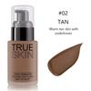 Full Coverage Foundation Deep Brown 30ml Water Based Liquid Makeup Sweatproof Transfer Resistant For A Complexion