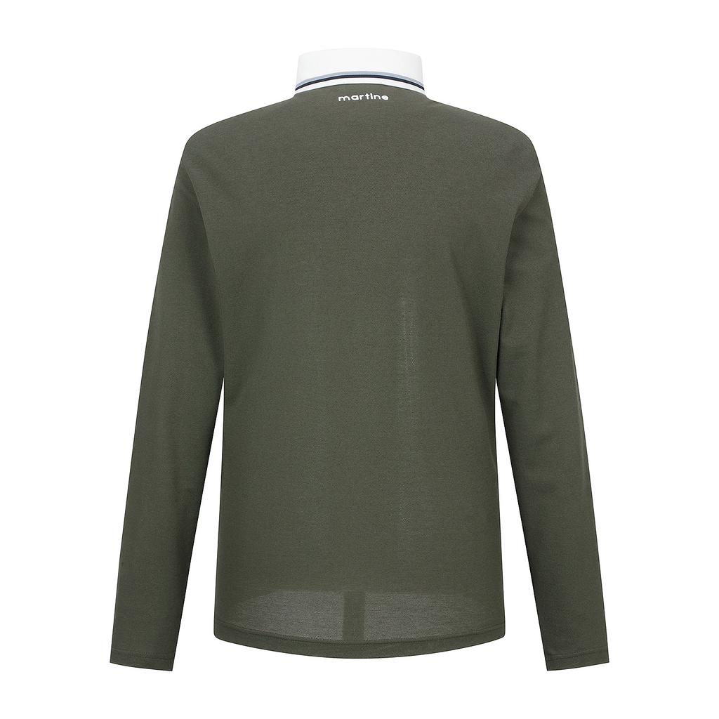 MARTINE GOLF Collar Color Matching Polo Shirts_Khaki (Men)