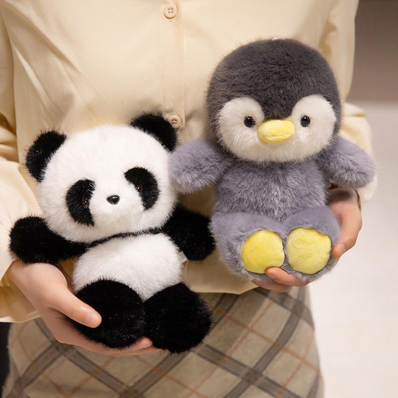 Cute Animal Doll Baby Soothing Plush Toy Stuffed Elephant Rabbit Penguin Pig Raccoon Panda Accompany Pillow Room Decor Gift