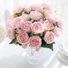 Artificial Flowers Silk Rose Outdoor UV Protection Wedding Party Bridal Bouquets Home Garden Room Yard Decorations Diy Gifts Box