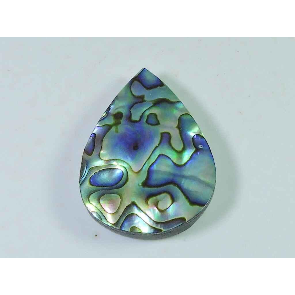 

26x36x07MM Natural Abalone Shell Pear Shape cabochon loose Gemstone 58Cts. SK-4270