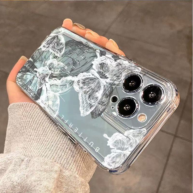 Sketch Butterfly for Iphone16promax Mobile Phone Case Apple 15 Anti-drop 14pro Chinese Painting 13/12 New Model