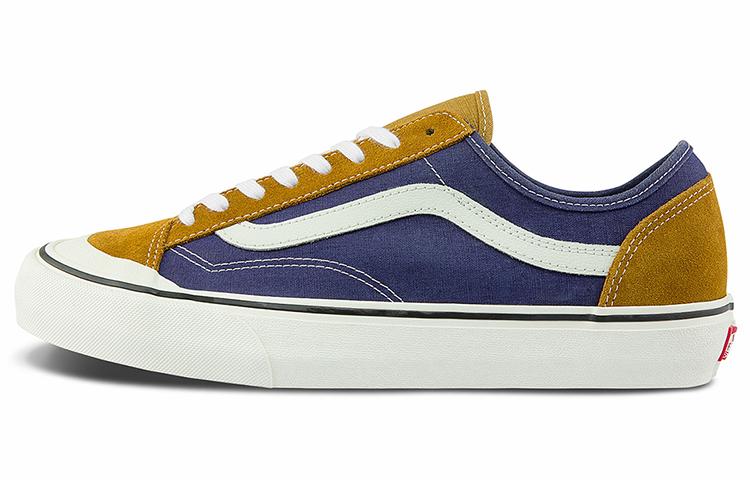 Vans Style 36 Splicing Contrasting Colors Low Tops Casual Skateboarding Shoes Unisex Navy Blue Yellow VN0A5HYRA0S 36