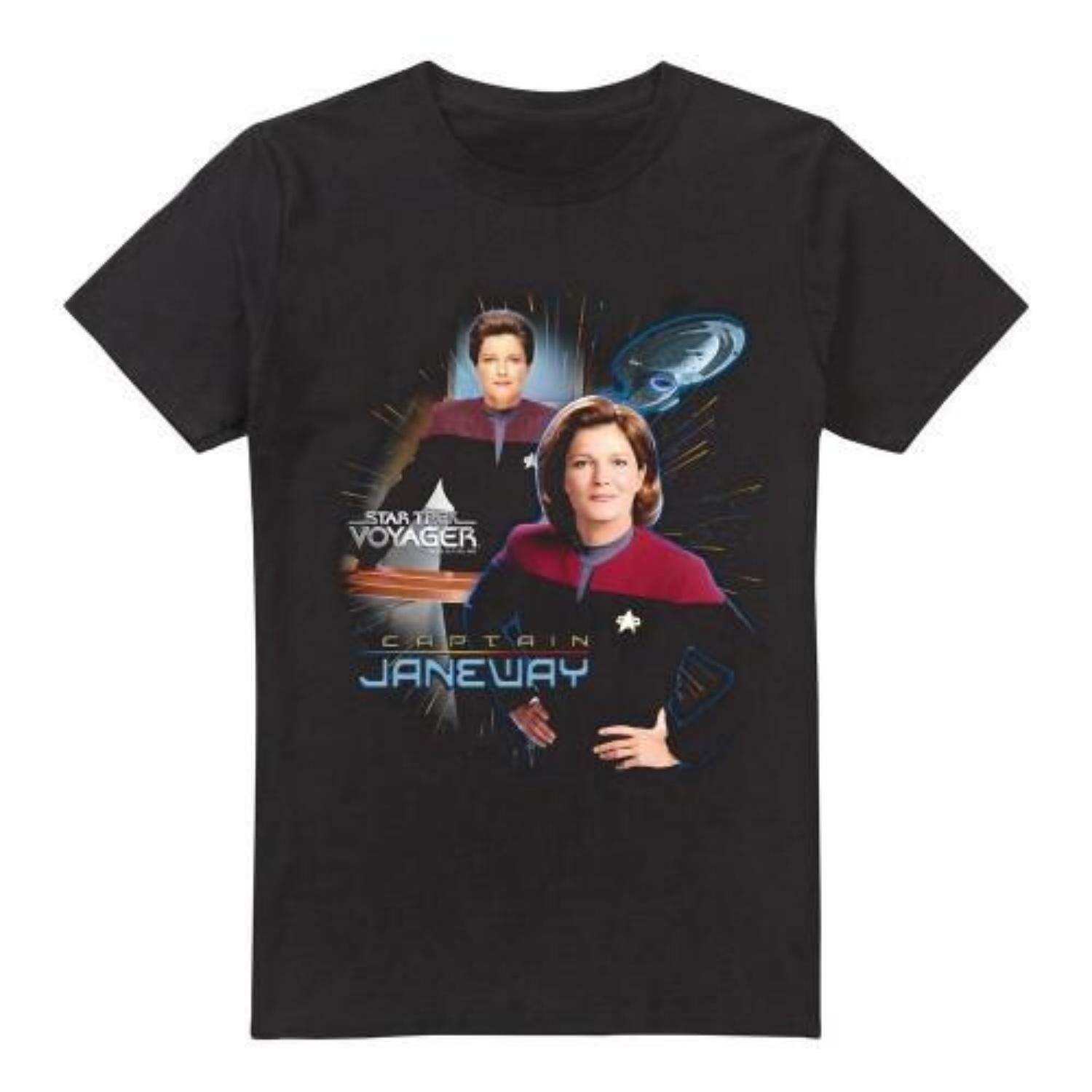 

STAR TREK Mens Janeway T-Shirt S чёрный