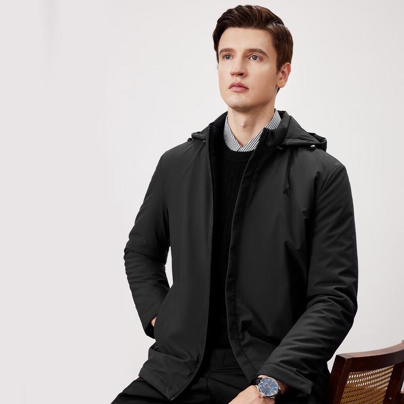 Shanshan Men's Detachable Hooded Padded Fleece-lined Jacket