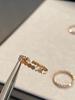 Shangjia Starry Sky 18k Rose Gold Honeycomb Ring – Niche Design, High-End Feel